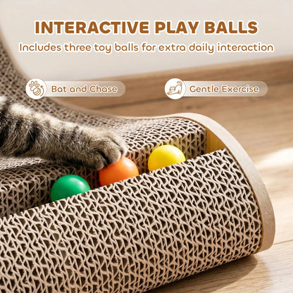 2PCS L-Shape Cat Scratching Board With 3 Toy Balls, Catnip, Black Cat Posts at Gallery Canada