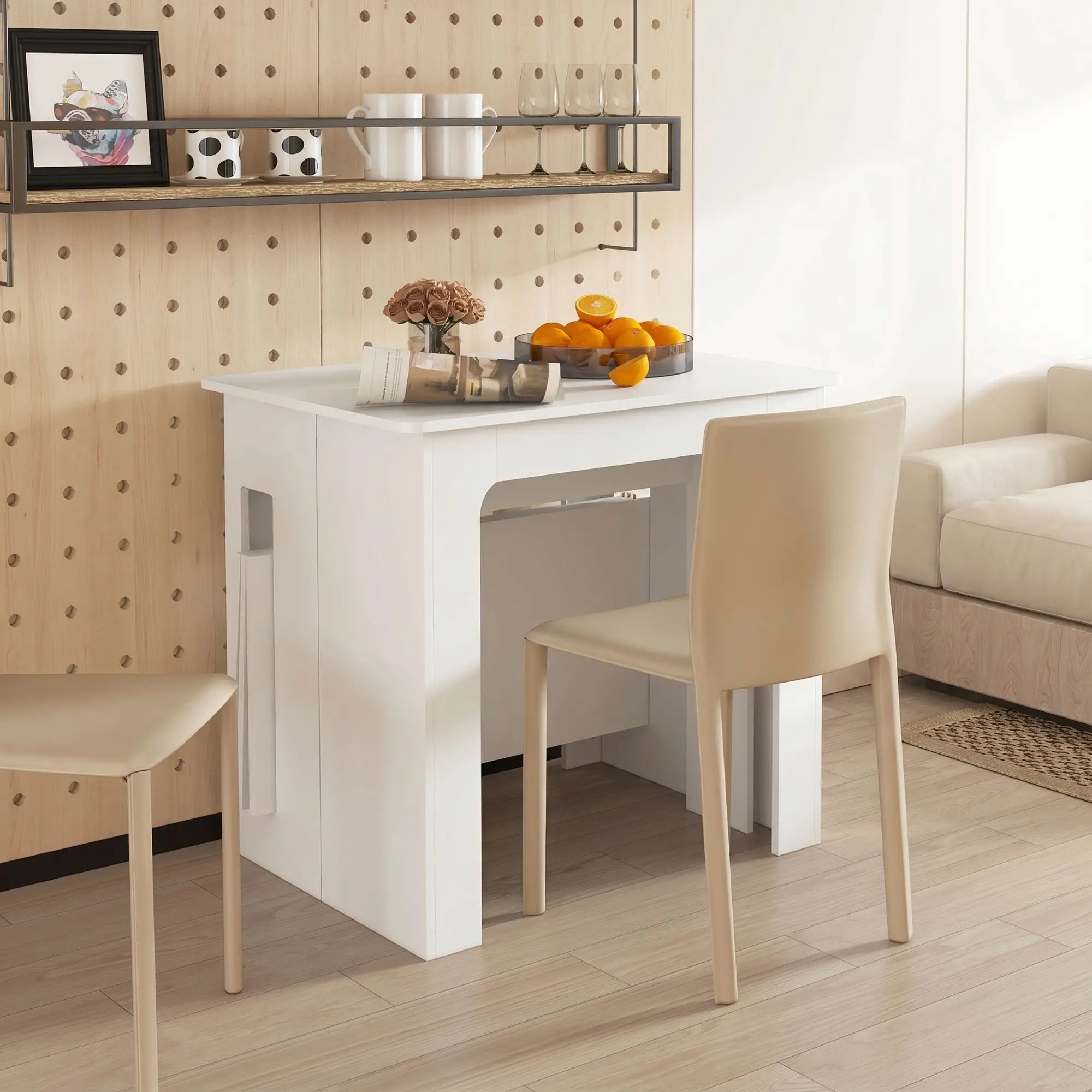 Extendable Dining Table, Expandable Kitchen Table, Seats 6, White Bar Tables & Dining Tables at Gallery Canada