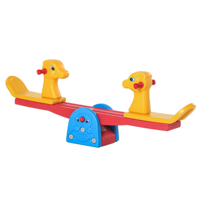 Kids Seesaw, 2 Seats with Easy-Grip Handles, Indoor Outdoor, 12-48 Months, Multicolor Gym Sets & Swings yellow, red, blue at Gallery Canada