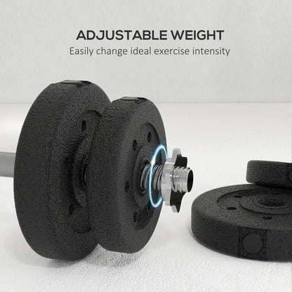 55 lbs Adjustable Dumbbells, Weight Set, for Home Gym, Black Dumbbells & Barbells at Gallery Canada