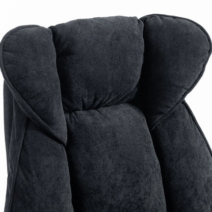 Big & Tall Office Chair, High Back, Snowflake Velvet, Black Office Chairs at Gallery Canada