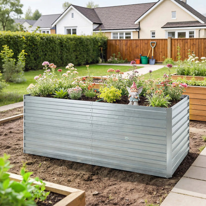 5' x 3' x 2' Raised Garden Bed, Galvanized Planter Box, Silver Galvanized Planter Boxes at Gallery Canada