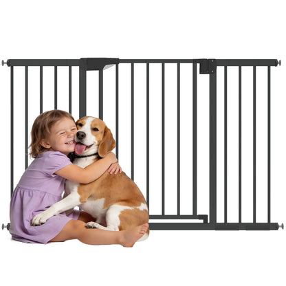 Baby Gate, Pet Safety Gate, 30"-51" Wide, Auto-Close, Black Pet Gates at Gallery Canada