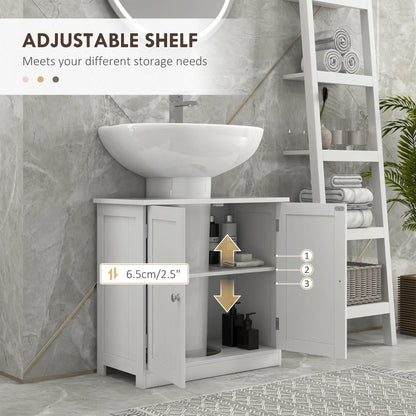 Under Sink Bathroom Cabinet, 2 Doors with Shelf, White Bathroom Cabinets at Gallery Canada