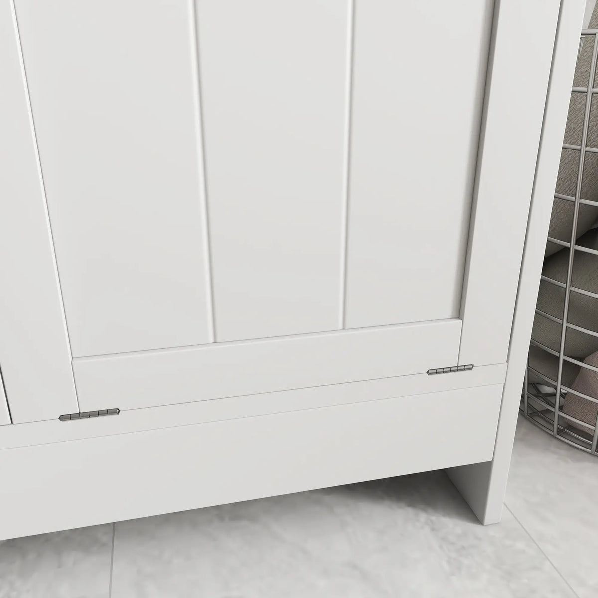 Tilt-Out Laundry Cabinet, 2 Compartment Hamper, White Bathroom Cabinets at Gallery Canada