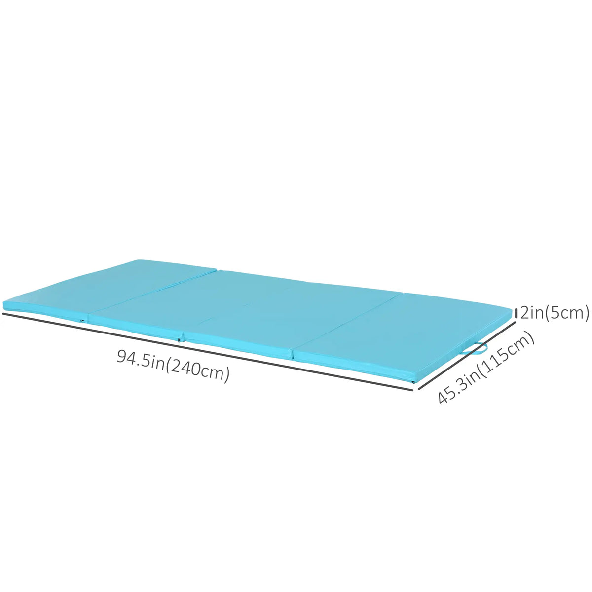 4'x8'x2" Folding Gymnastics Mat, Exercise Mat For Yoga MMA, Light Blue Gymnastics Mats at Gallery Canada