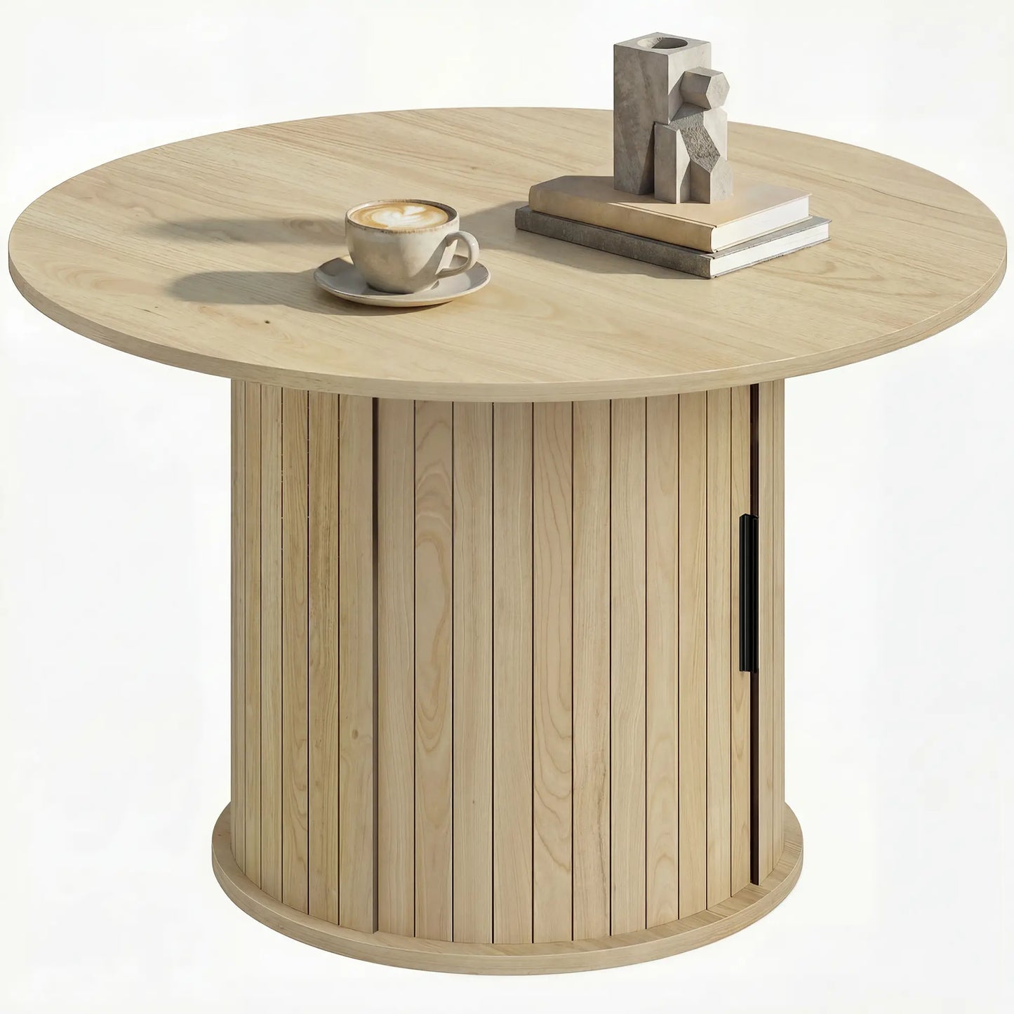 31.5" Round Coffee Table, Natural Wood Center Table Coffee Tables Natural at Gallery Canada