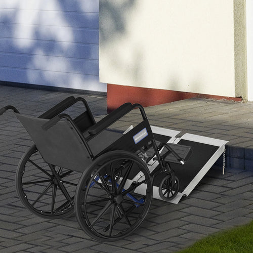 2' Portable Wheelchair Ramp, Aluminum, Single-Fold, Scooter Handle