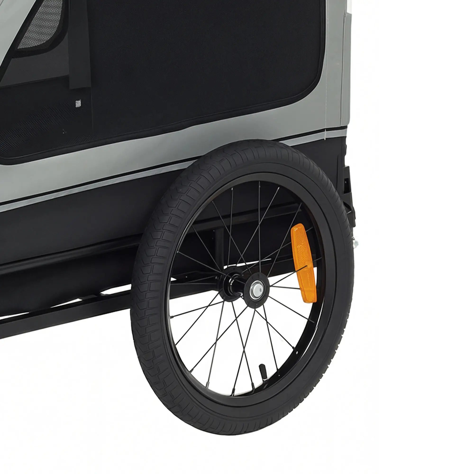 Dog Bike Trailer, 44 lbs, Universal Coupler, Flip-Down Ramp, Grey Dog Bike Trailers & Strollers at Gallery Canada