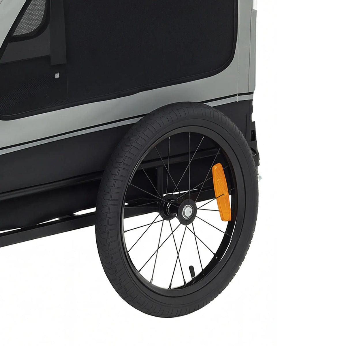 Dog Bike Trailer, 44 lbs, Universal Coupler, Flip-Down Ramp, Grey Dog Bike Trailers & Strollers at Gallery Canada