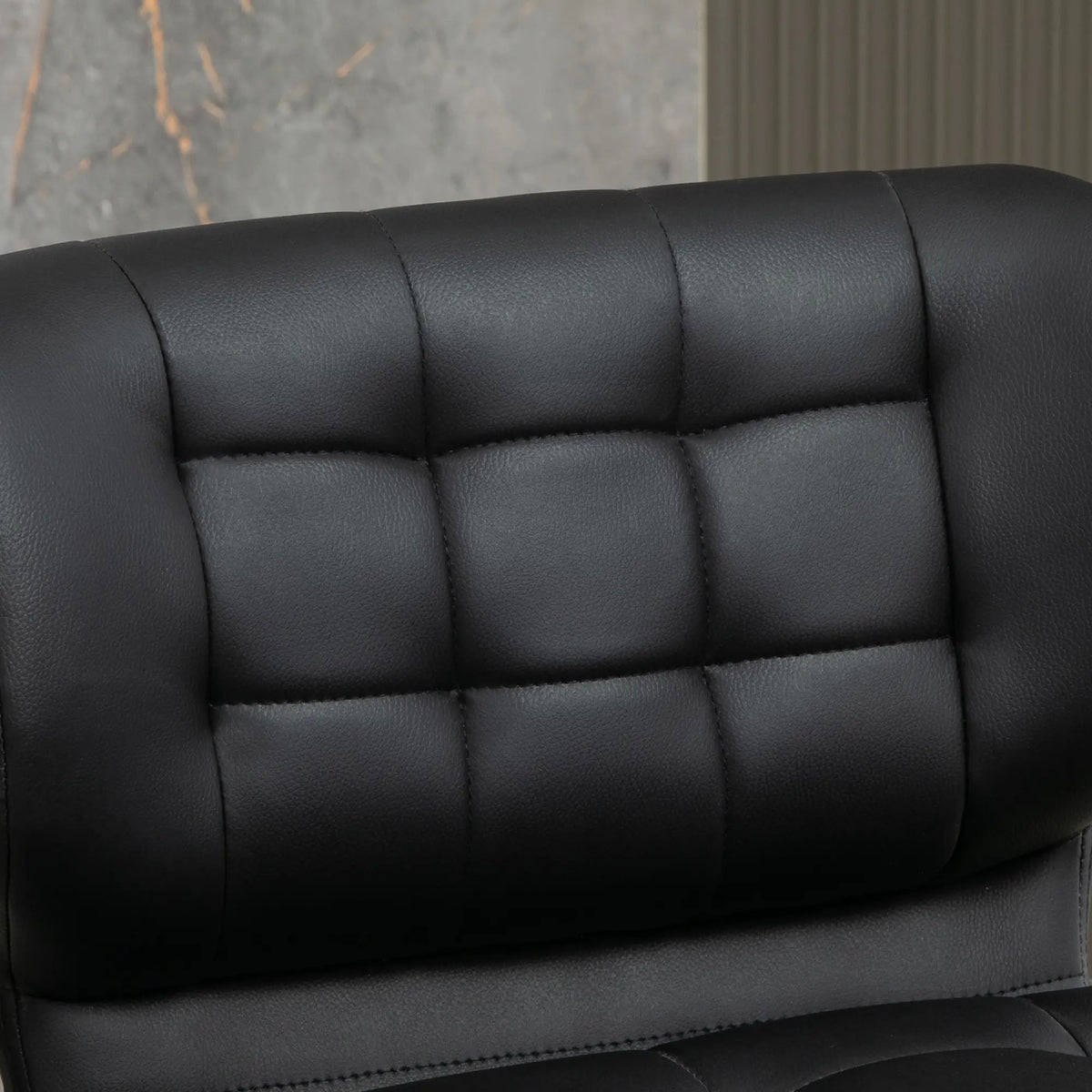 Swivel PU Leather Barstools, Set of 2, Adjustable with Footrest, Black Bar Stools at Gallery Canada