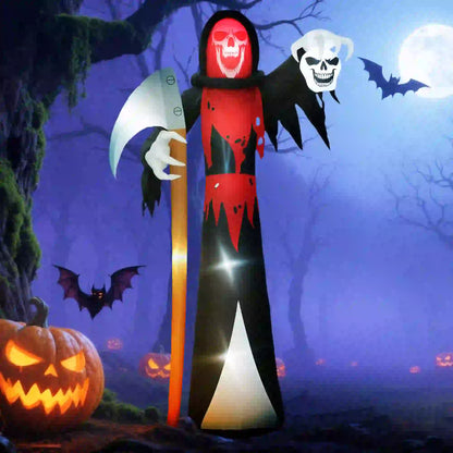 12 FT Halloween Inflatable Grim Reaper, Garden Decor with Lights Halloween Decorations at Gallery Canada
