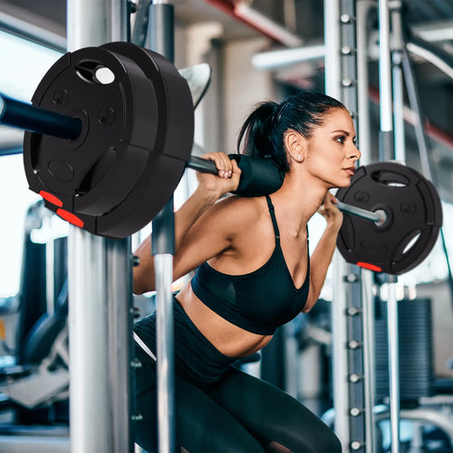 1-Inch Weight Plates, Barbell Weights Set, 2 x 17lbs + 2 x 11lbs