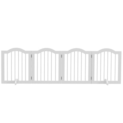 24"H Foldable 4-Panel Dog Gate Barrier, White Pet Gates White at Gallery Canada