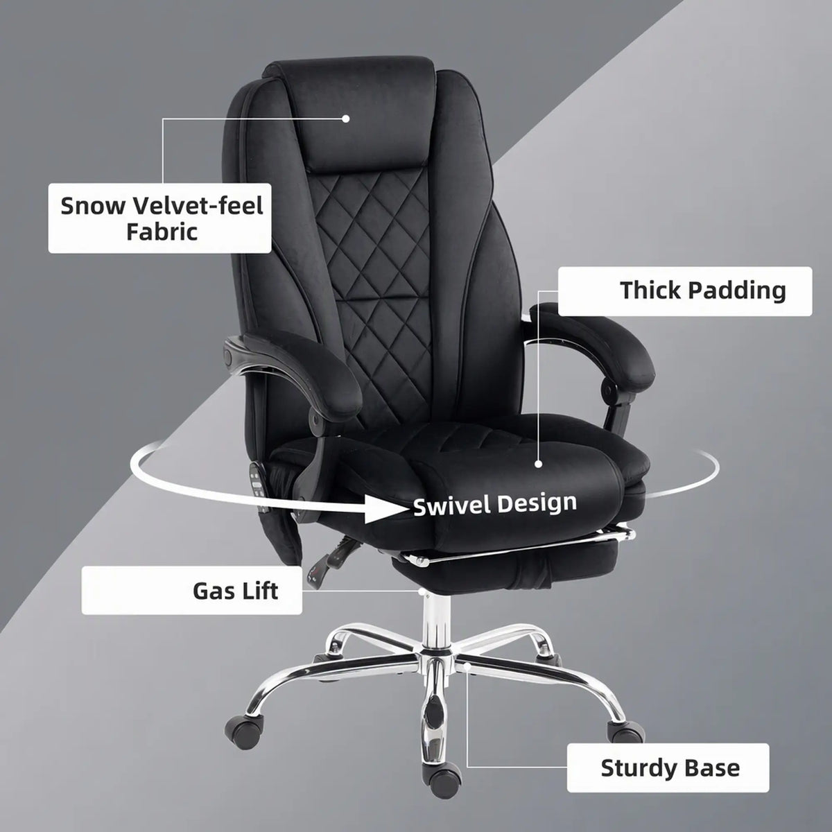 Reclining Massage Office Chair, Black Massage Chairs at Gallery Canada