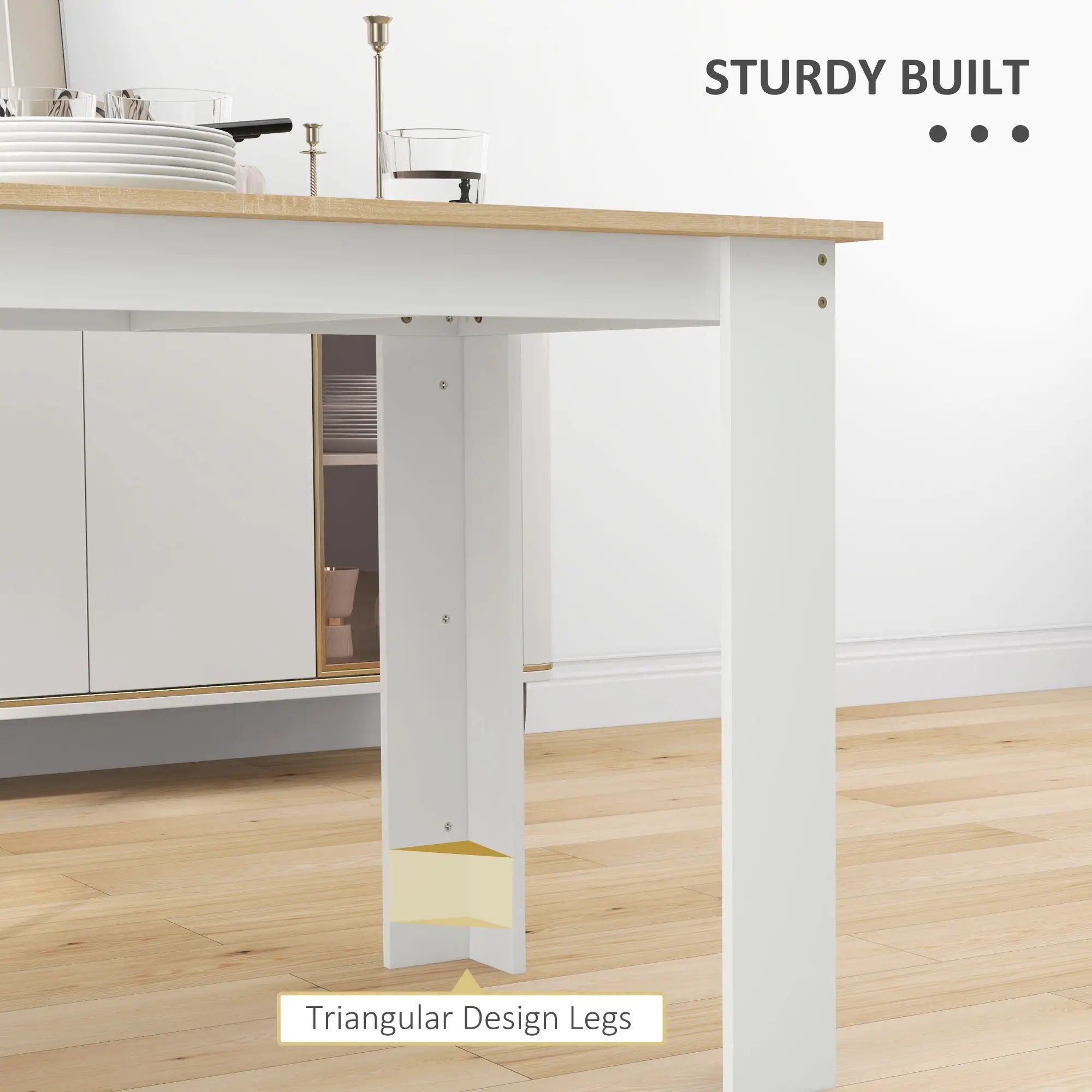 Kitchen Table for 4-6, Wood Effect Dining Table, Oak Bar Tables at Gallery Canada