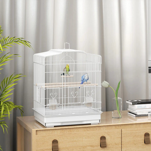 23" Bird Cage, Finches Canaries Parrot, White Bird Cages White at Gallery Canada