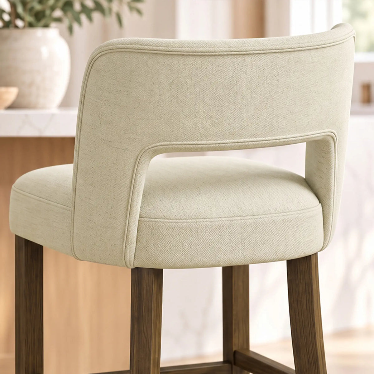 Bar Stools Set of 2, 26" Counter Height, Beige Bar Stools at Gallery Canada