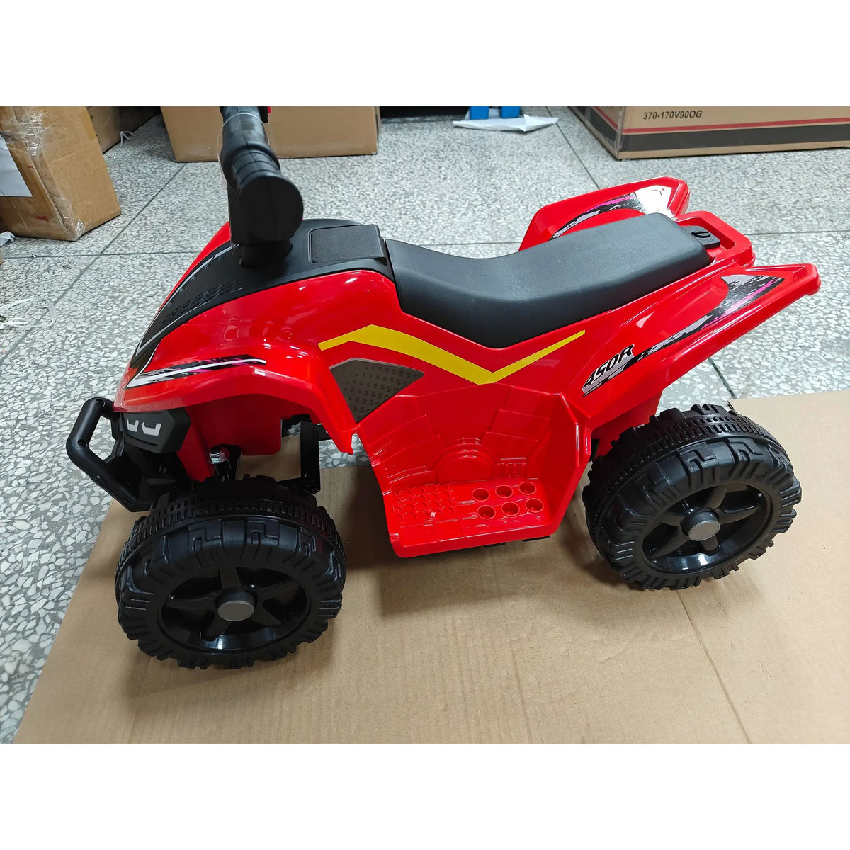 6V Kids ATV Quad, Button Control, 45Mins Runtime, Red Electric Toy Cars at Gallery Canada