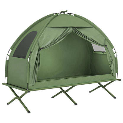 Compact Pop Up Camping Cot Tent Combo, Folding Outdoor, Dark Green Camping Tents Green at Gallery Canada