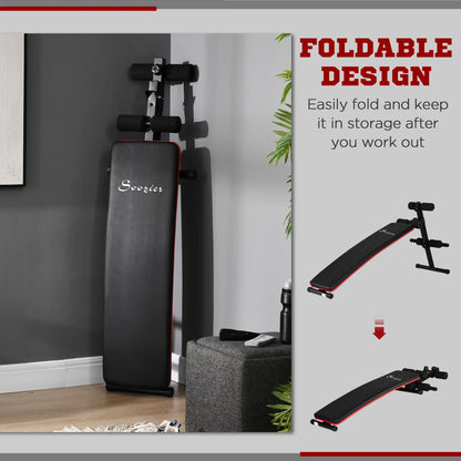 Adjustable Foldable Sit Up Bench, Thigh Support, Black Sit Up Benches at Gallery Canada