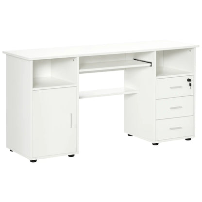 Computer Desk With Keyboard Tray, Drawers, White Computer Desks White at Gallery Canada