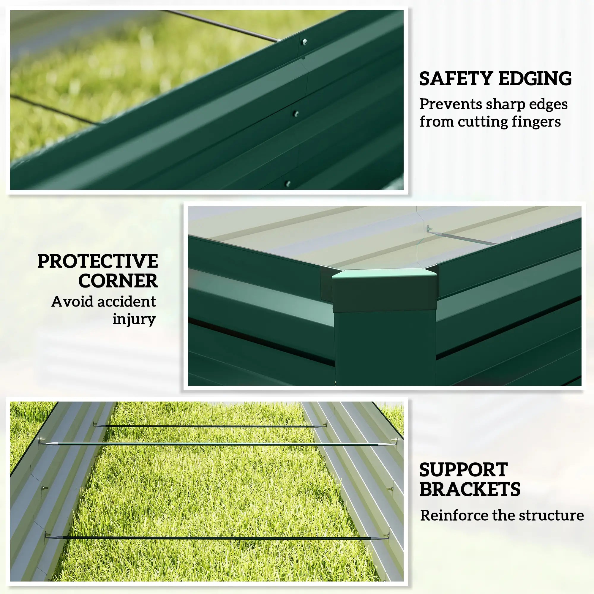8'x2'x1' Galvanized Raised Bed, Elevated Planter Box, Green Raised Garden Beds at Gallery Canada