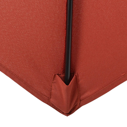 6.6FT Patio Umbrella, Outdoor Parasol, 6 Ribs, Wine Red Sun Umbrellas at Gallery Canada