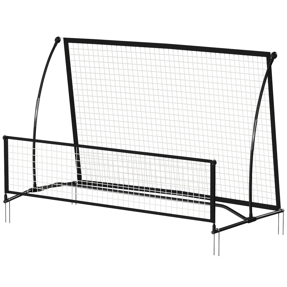 2-In-1 Portable Soccer Rebounder Net, Foldable, With Carry Bag Soccer Black at Gallery Canada
