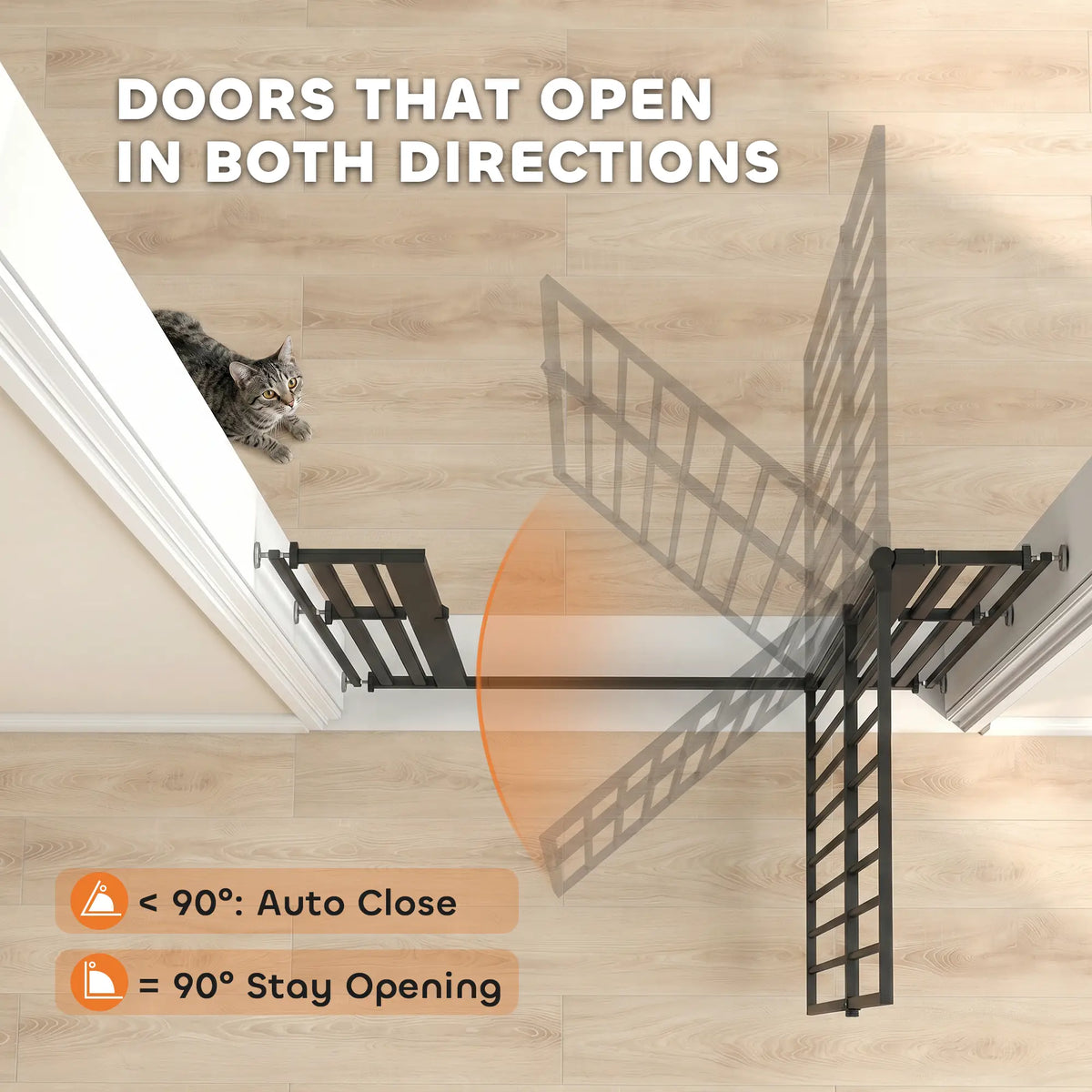 63" Extra Tall Pet Gate, 30-41" Wide Adjustable, Pressure Mounted Pet Gates at Gallery Canada