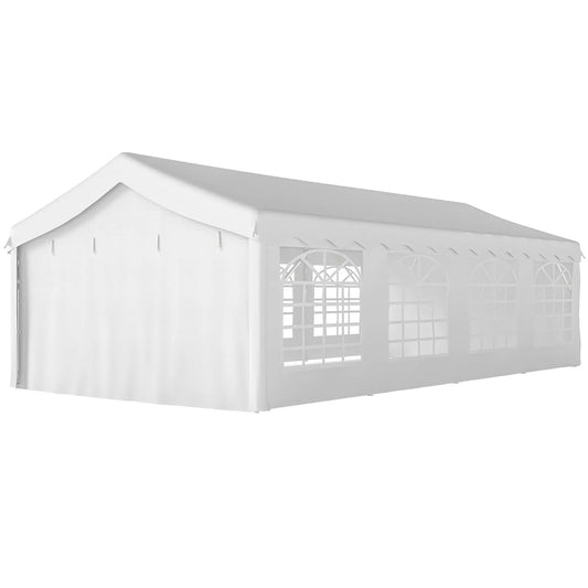 13'x26' Heavy Duty Party Tent, Portable Garage Canopy, White