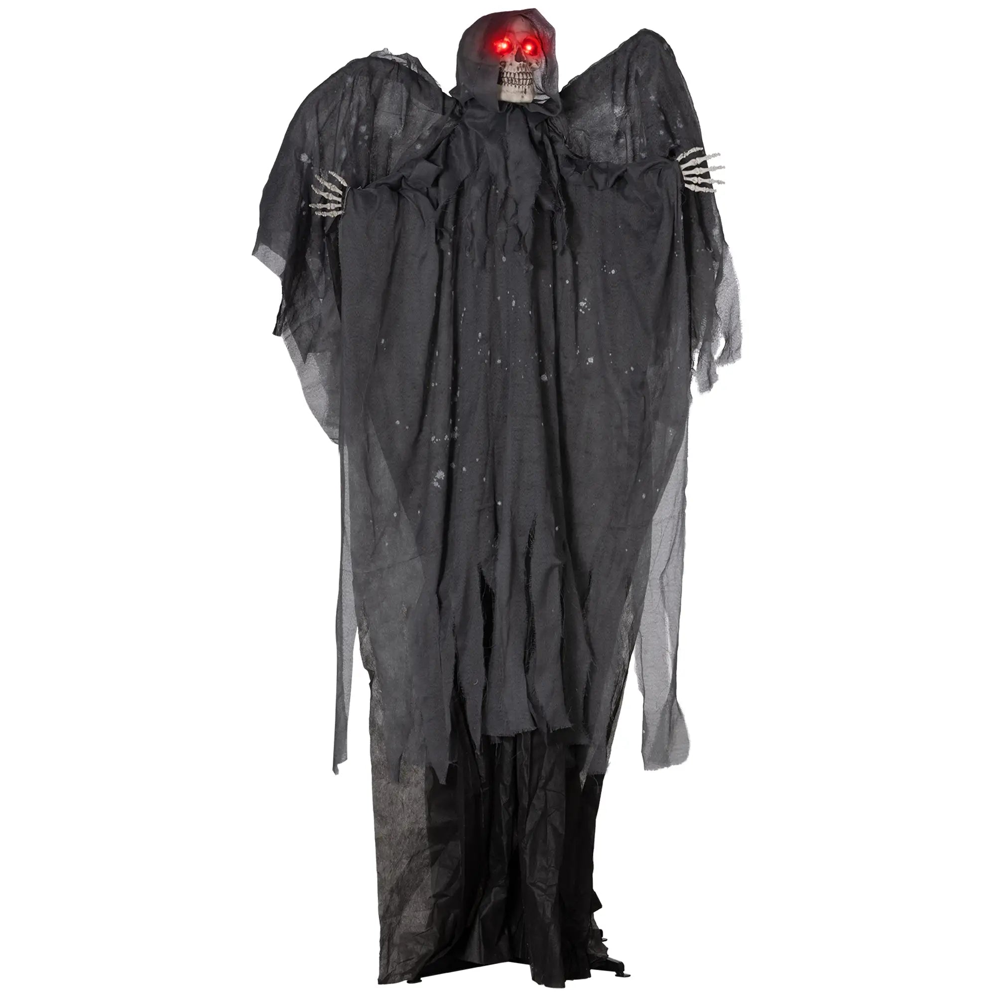 6.4' Winged Grim Reaper Halloween Decoration, Animatronic with Light Up Eyes Halloween Decorations Grey at Gallery Canada