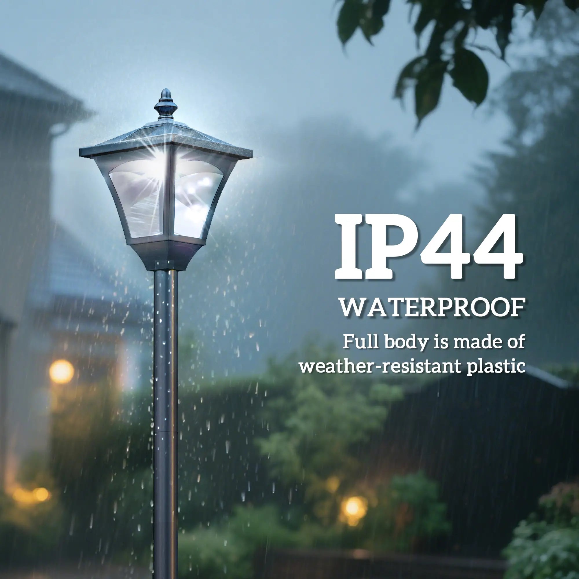 Solar Lamp Post, LED Streetlight, Outdoor Light, Waterproof, 47