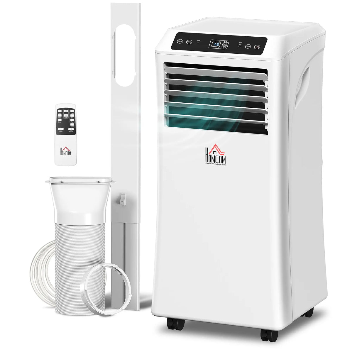8000BTU Portable Air Conditioner, Cooling Dehumidifier, 2 Speed Fans, 24H Timer, White Air Conditioner White at Gallery Canada