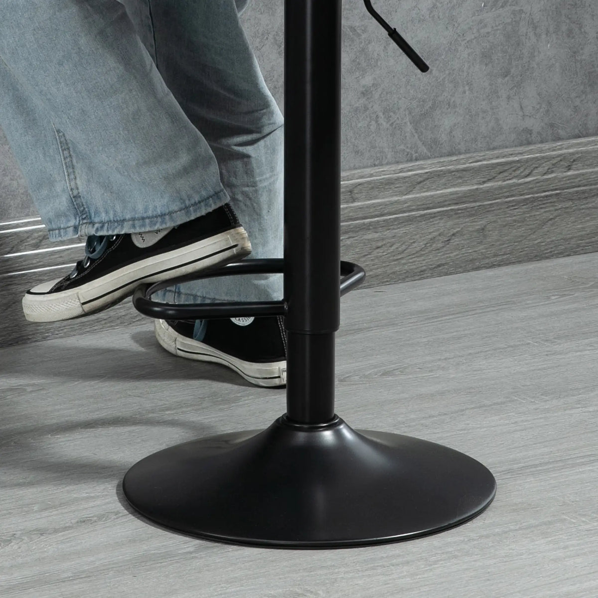 Adjustable Bar Stools Set of 2, Swivel with Back, Footrest, Brown Bar Stools at Gallery Canada
