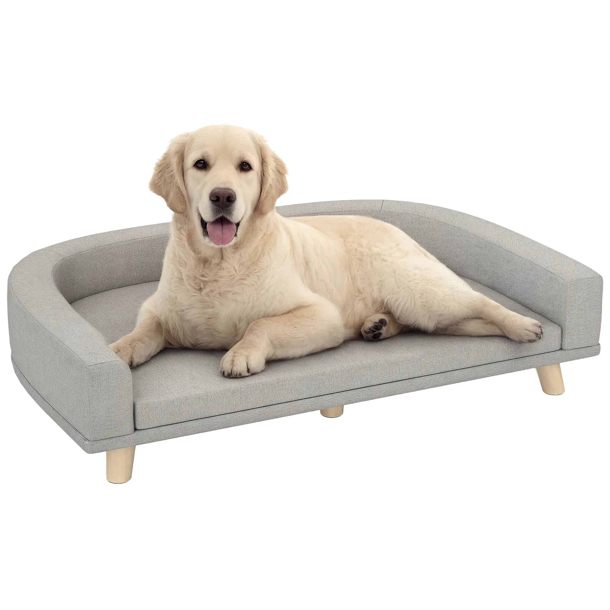 Large Dog Sofa with Washable Cover, Anti-Slip Pads, Grey Dog Sofas at Gallery Canada