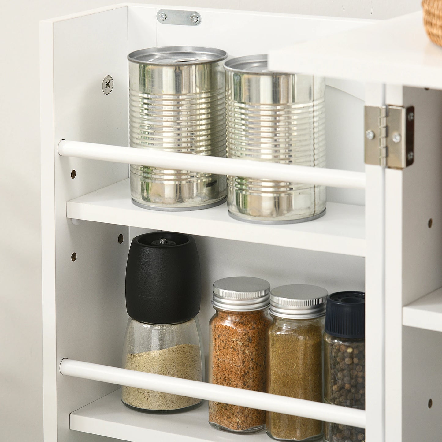 41" Storage Cabinet, 2-Door Kitchen Pantry, 5-Tier Shelving, 12 Spice Racks Kitchen Pantry Cabinets at Gallery Canada