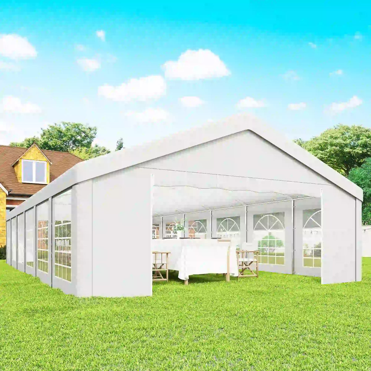 20' x 40' Party Tent, Outdoor Canopy With 12 Removable Windows Canopy Tents at Gallery Canada
