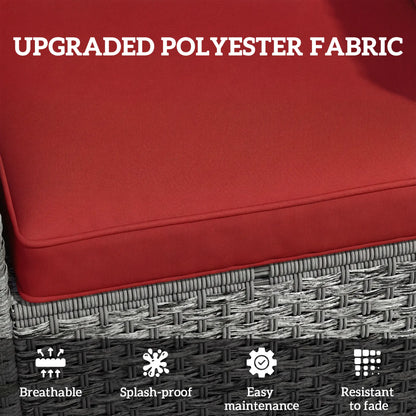 Patio Chair Cushions Set, 2 Seat Cushion Back Pillows, Wine Red Patio Chair Cushions at Gallery Canada