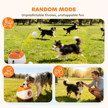 Automatic Dog Ball Launcher, 26-79ft, Medium Large Dogs, Orange Dog Agility Training Equipment at Gallery Canada