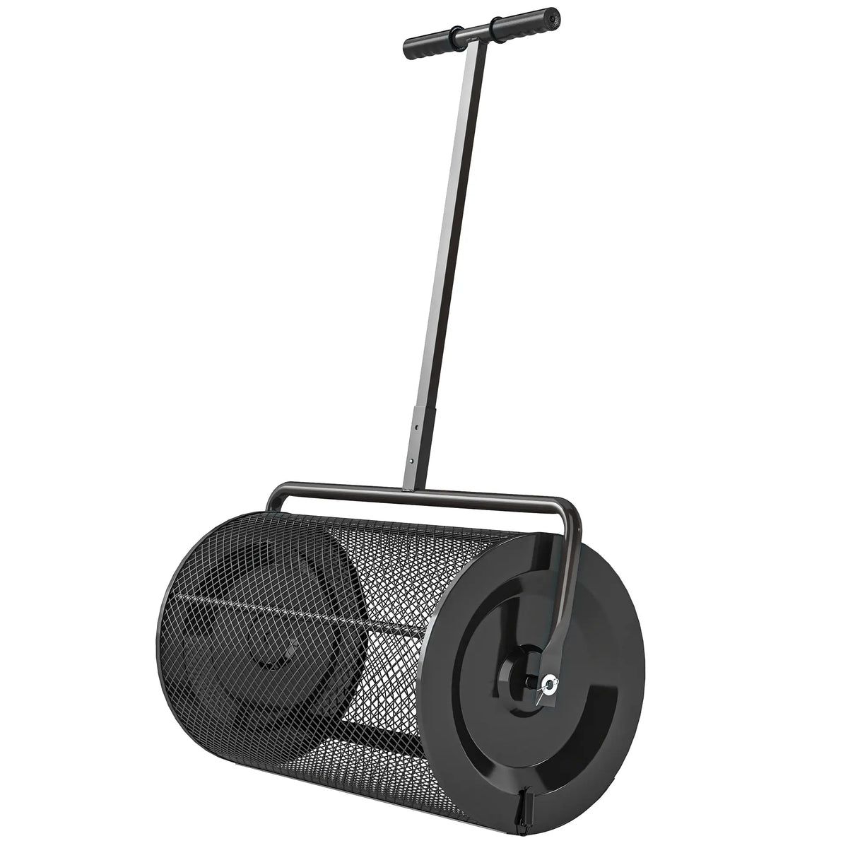 24 Inch Compost Spreader, Adjustable Handle 24.4/26.4 Inch, Black Garden Accessories Black at Gallery Canada