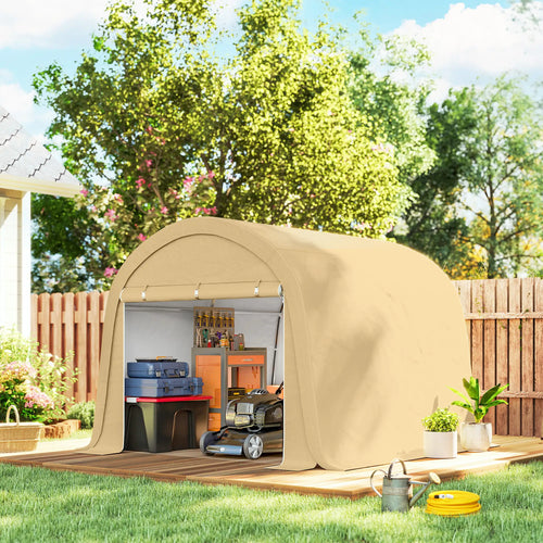 10' x 10' Outdoor Storage Tent, Heavy Duty Waterproof Portable Shed