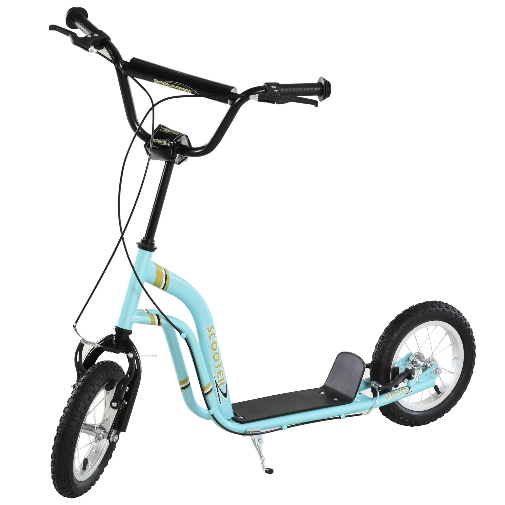 Dual Brakes Kick Scooter, 12-Inch Inflatable Wheel, Age 5+, Blue Scooters at Gallery Canada