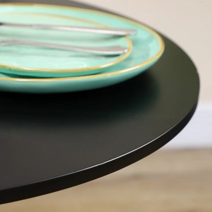 Modern Kitchen Table for 2, Round Dining Table, Steel Base, Black Bar Tables & Dining Tables at Gallery Canada
