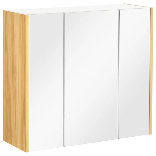 Wall Mounted Medicine Cabinet, Mirror, 3 Doors, Adjustable Shelves, White Mirror Medicine Cabinets White at Gallery Canada
