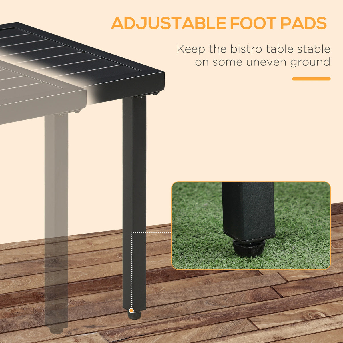 Outdoor Side Table With Umbrella Hole, Patio End Table, Black Patio Side Tables at Gallery Canada