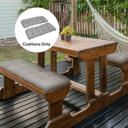 Patio Bench Replacement Cushions, 2 Seater, 43" x 19" x 3", Gray Patio Chair Cushions at Gallery Canada