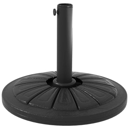 Heavy Duty Concrete Umbrella Base, Steel Pole, Round Parasol Stand, Black Umbrella Bases Black at Gallery Canada