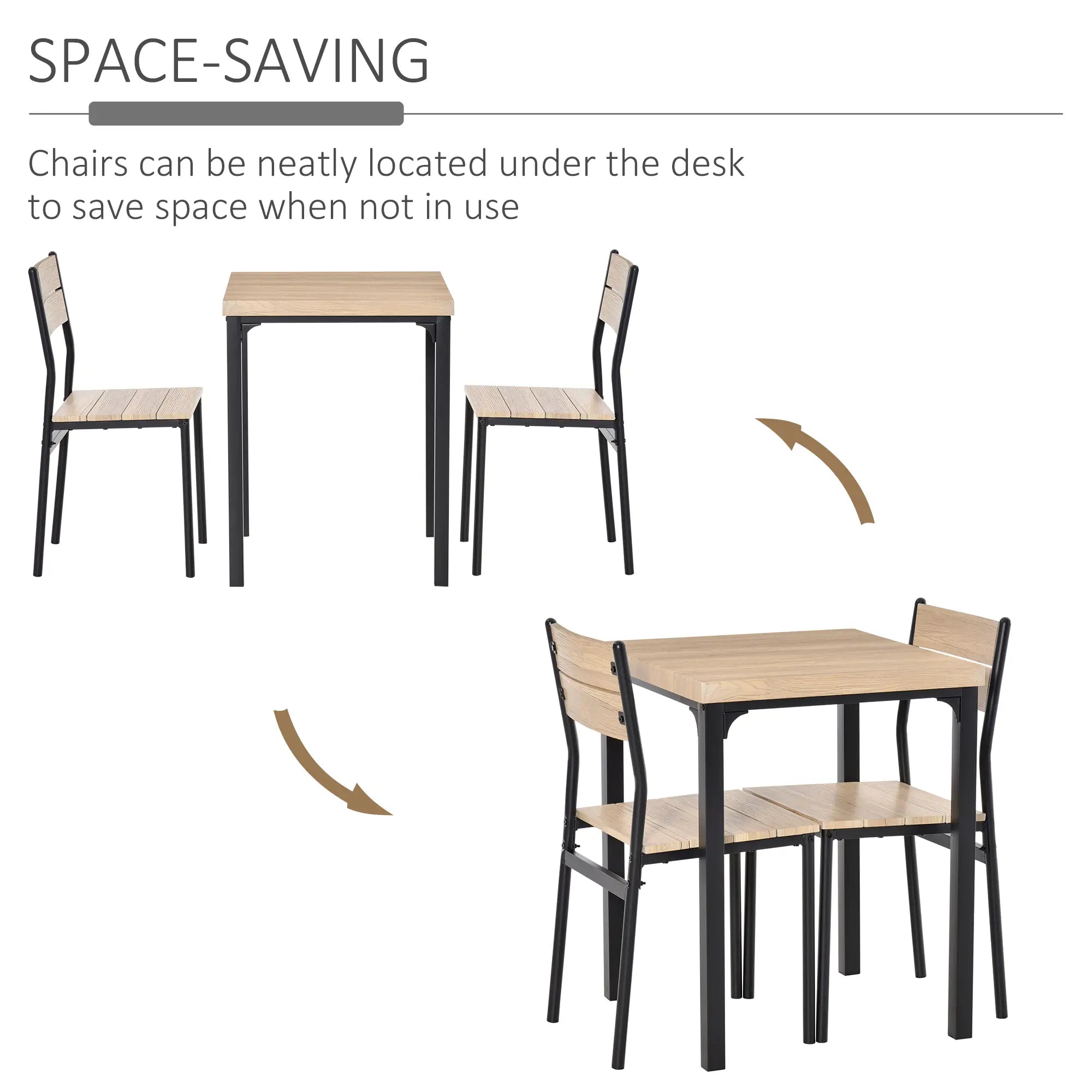 2-Piece Dining Table Set, Natural Wood, Metal Legs Bar Sets at Gallery Canada