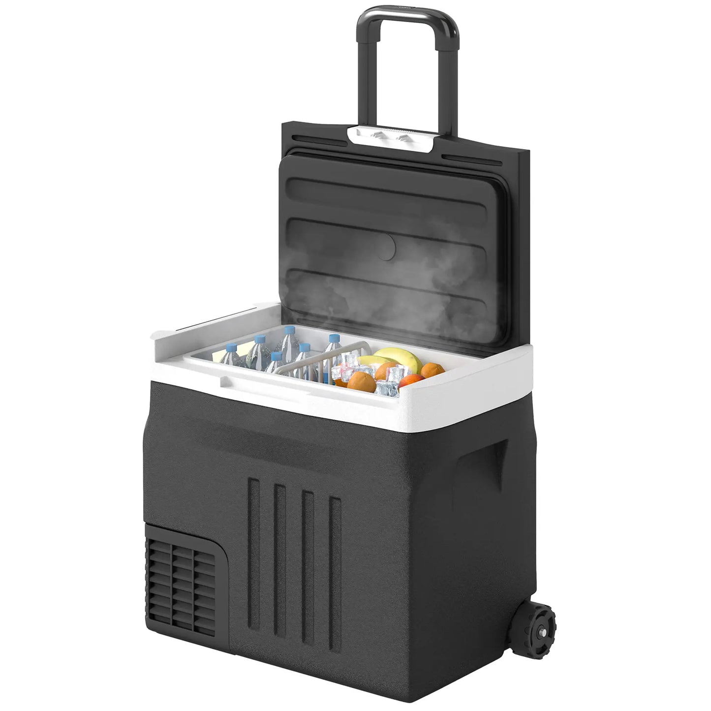 12V Car Fridge, 42 Quart (40L) Portable Cooler, 12V/24V DC, 100-240V AC Car Coolers Black at Gallery Canada